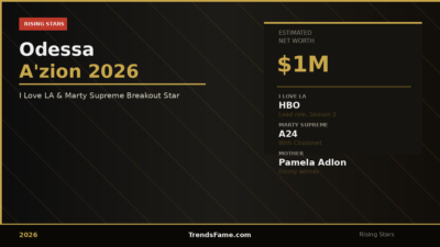 Odessa A’zion Net Worth 2026 | Salary, Career & Family